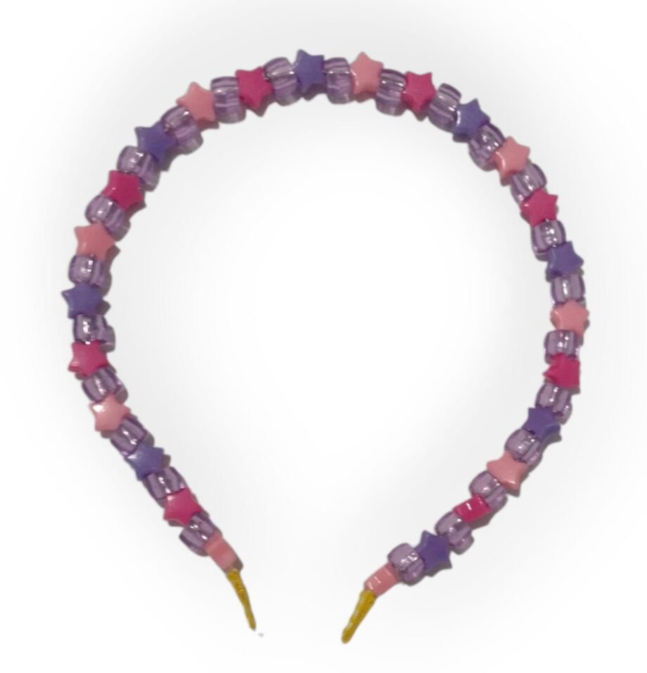 Diadema Estrellas morado y rosa